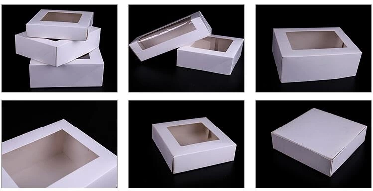 Different Design Direct Factory Custom Clear Window Box For Birthday Paper Cake Box