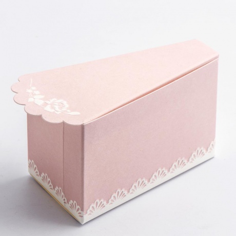 Customized Pink White Loaf Cup Cake Boxes