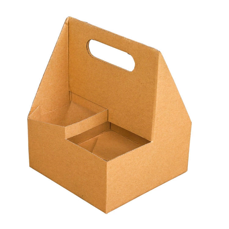Custom Logo Printed Disposable Take Away Paper Paper Cup Holder