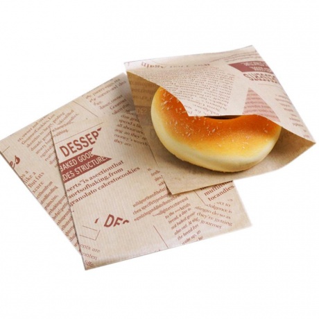 Customize Printed Recycle Greaseproof Hamburger Wax Paper Hamburger Paper Bag