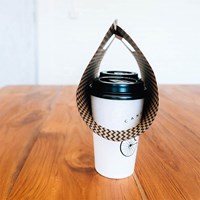 Customized Disposable Coffee Paper Cup Carrier Holder With Handle