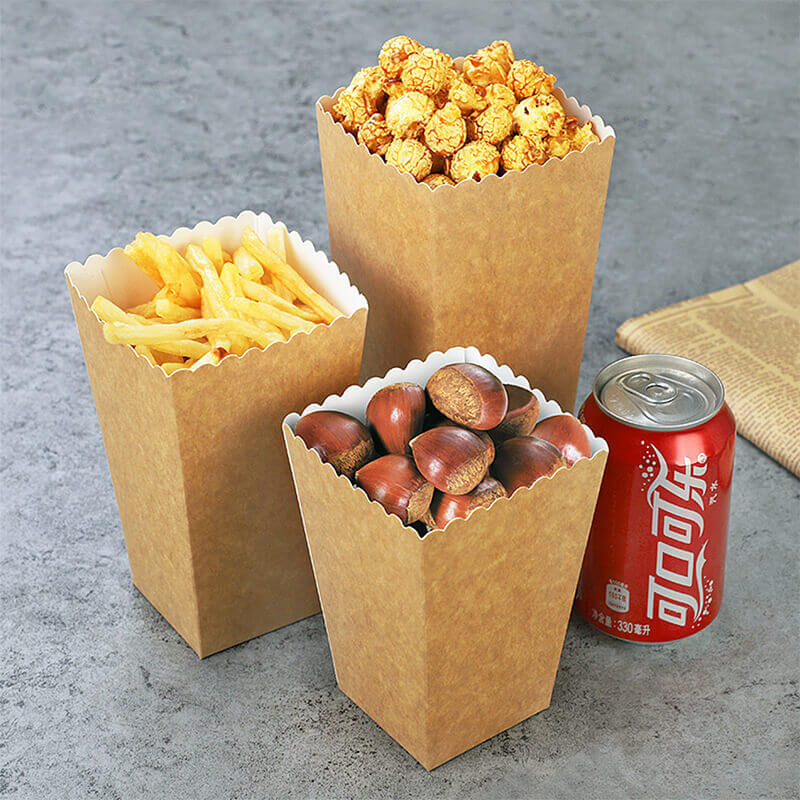 Customized Disposable With Low Price Printing Take Away Food Containers Carton Paper Fried Chicken Box Popcorn Bucket