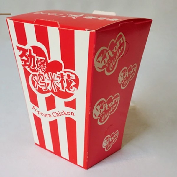 Customized Disposable Food Packaging Container For Popcorn Chicken Paper Boxes Wholesale