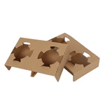 Customized Durable Disposable Corrugate Paper Hot Drink Paper Cup Holder For Cup Packing