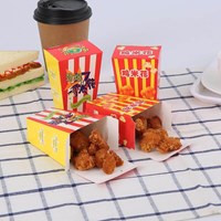 Customized Popcorn Chicken Takeaway Food Package Paper Container
