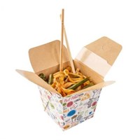 Customized Food Packaging Disposable Kraft Paper Noodle Box