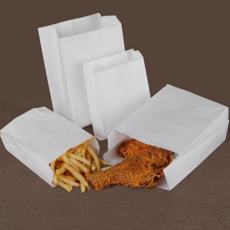 Customized Greaseproof Snack Takeaway Food Packaging Paper Bags