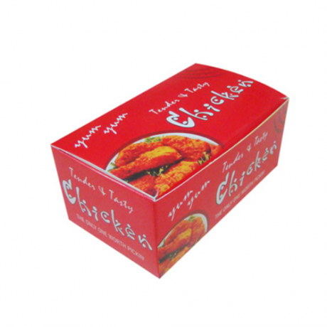 Customized White Card Paper Fried Chicken Packaging Boxes
