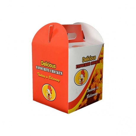 Custom Logo Fried Chicken Handle Paper Box
