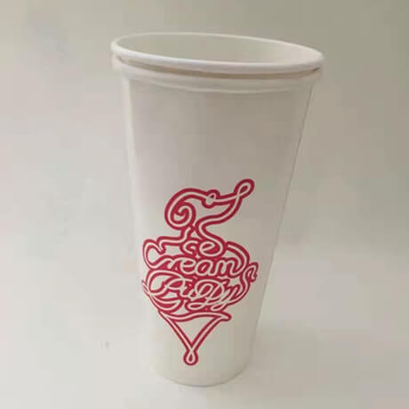 Single Wall Custom Logo Printed Party Tableware 9oz 10oz 7oz 12oz Disposable Coffee Paper Cup