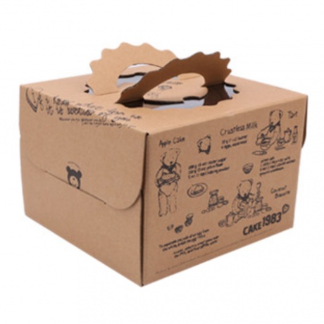 Custom Christmas Carton Kraft Cardboard Cake Packaging Big Cake Box