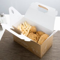 Custom Kraft Recycled Food Oil Fried Chicken Packaging Boxes