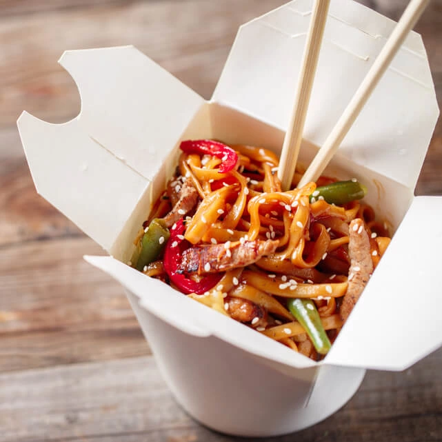 Customized Take Out paper Chinese Noodle Bowl