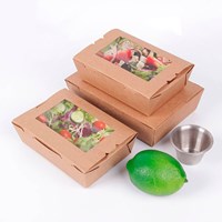 Disposable Take Out Salad Box,Food Packaging Cardboard Boxes With Window,Take Away Container