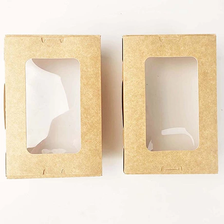 Salad Vegetable Kraft Takeaway Box Wholesale Custom Printed Food Grade Restaurant To Go Box