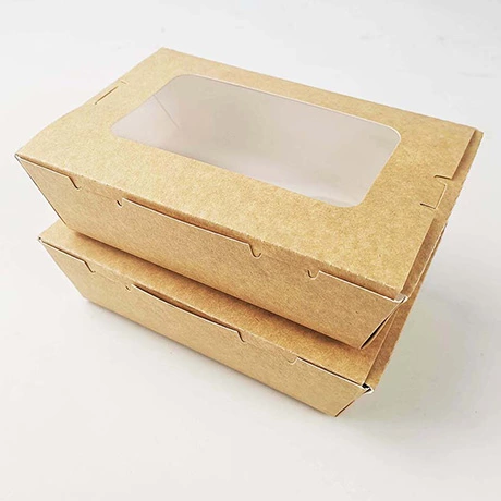 Salad Vegetable Kraft Takeaway Box Wholesale Custom Printed Food Grade Restaurant To Go Box