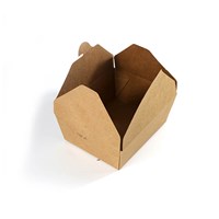 Custom Disposable Kraft Paper Lunch Food Takeaway Fruit Paper Salad Box