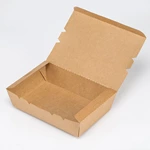 Customized Disposable Printable Kraft Paper Food Box Food Packing Lunch Box Paper Salad Box