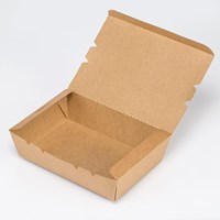 Customized Disposable Printable Kraft Paper Food Box Food Packing Lunch Box Paper Salad Box