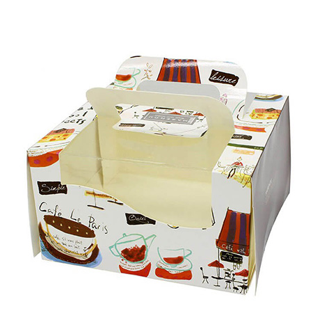 Customized Cupcake Handle Box Cake Boxes