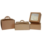 Customized Brown Kraft Paper Cake Box Design With Window