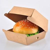 Customized Food Use Disposable Hamburger Paper Box Packing Burger Box