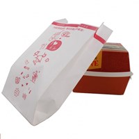 Custom Bottom Greaseproof Food Grade French Fries Packaging Paper Bags For Fast Restaurant