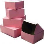 Custom Logo Pink Color Foldable Paper Birthday Cake Box With Full-size