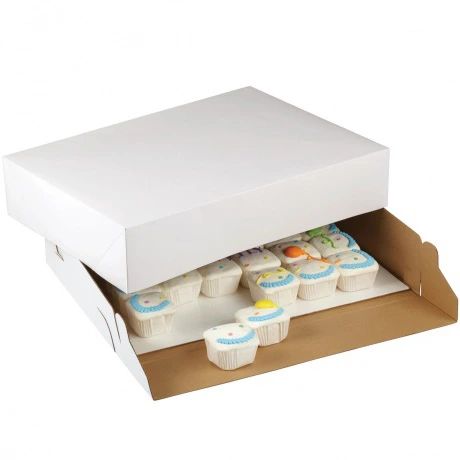 Custom White Paperboard Cake Box Cake Pop Box