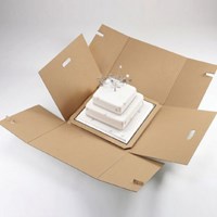 Custom White Paperboard Cake Box Cake Pop Box