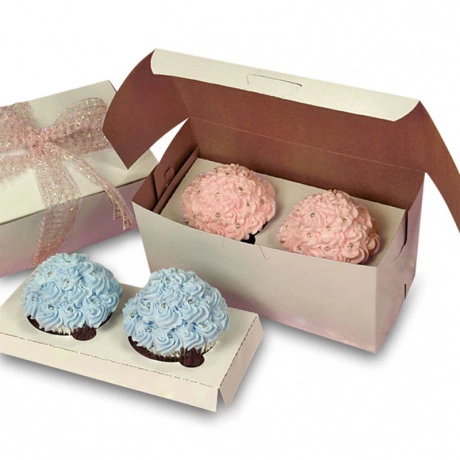 Custom White Paperboard Cake Box Cake Pop Box