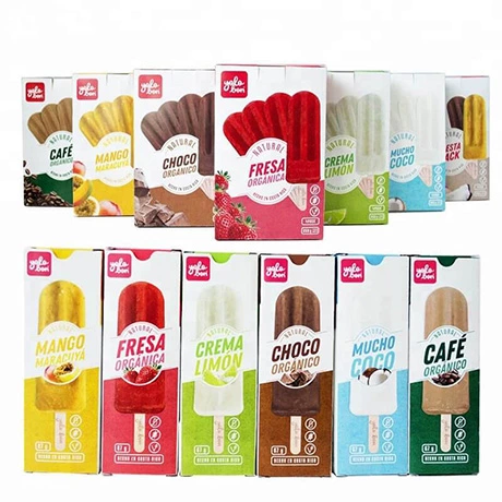 Custom Design Color Printed Flat Pack Diecut Ice Cream Packaging Box