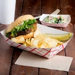 Custom Printed Disposable Paper Food Tray