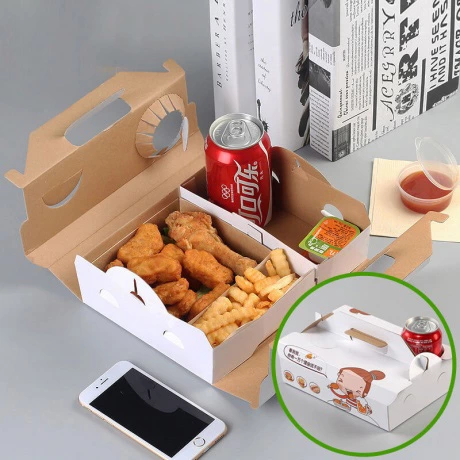 Customized Fast Food Packaging Take Out Disposable Box