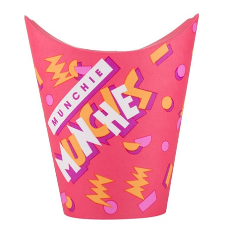 Eco-friendly French Fries Package Container With Custom Design Printed Fries Chicken Cups