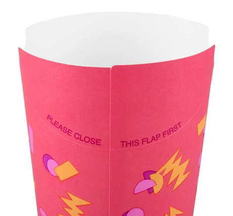 Eco-friendly French Fries Package Container With Custom Design Printed Fries Chicken Cups