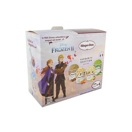 Customized Retail Ice Cream Family Size Packaging Paper Card Box For Supermarket Selling