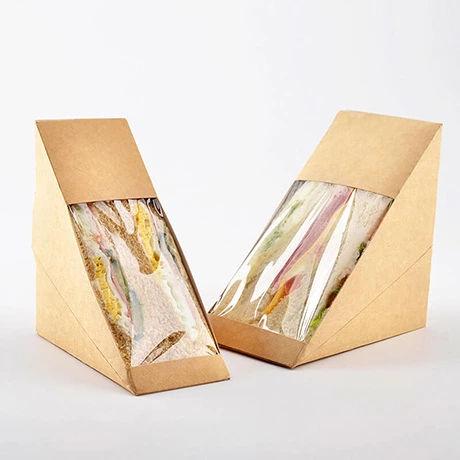 Customized Sandwich Kraft Paper Box With PVC Windows