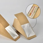 Customized Sandwich Kraft Paper Box With PVC Windows