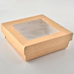Customized Take Out PE Coated Kraft Paper Salad Box With Window