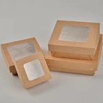 Customized Take Out PE Coated Kraft Paper Salad Box With Window