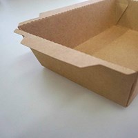 Customized Biodegradable Food Container Packaging Salad Box Disposable Kraft Paper Lunch Box