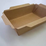 Customized Biodegradable Food Container Packaging Salad Box Disposable Kraft Paper Lunch Box