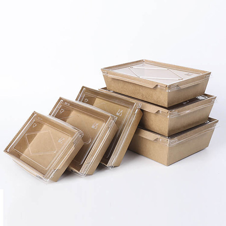 Customized Paper Box For Food Network Well-known, High Quality Anti Fog Disposable Salad Meal Box