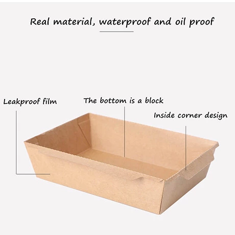 Customized Paper Box For Food Network Well-known, High Quality Anti Fog Disposable Salad Meal Box