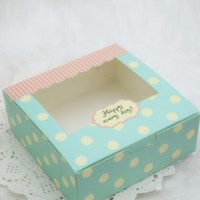 Different Design Direct Factory Custom Clear Window Box For Birthday Paper Cake Box