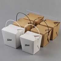 Customized Chinese Take Out Box With Handle