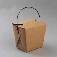 Customized Chinese Take Out Box With Handle