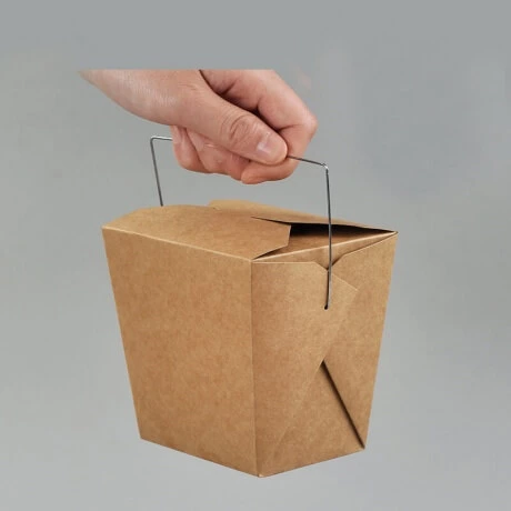 Customized Chinese Take Out Box With Handle