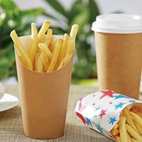 Disposable Custom Logo Printed Paper French Fry Container